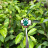 Natural Zambian Emerald Stone Ring Genuine Zamurd Stone Ring Original Emerald Stone Ring Original Zamurd Stone Ring in 925 Sterling Silver