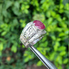 Genuine Ruby Stone Ring Mens Natural Ruby Stone Ring Ruby Yaqoot Stone Ring Real Ruby Stone Ring for Mens Original Ruby Stone Ring in 925