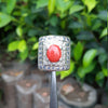 Coral Gemstone Ring Coral Branch Ring Red Coral Ring Men Pink Coral Ring Red Coral Stone For Ring Natural Marjan Stone Ring in 925 Silver