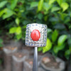 Coral Gemstone Ring Coral Branch Ring Red Coral Ring Men Pink Coral Ring Red Coral Stone For Ring Natural Marjan Stone Ring in 925 Silver