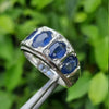 Natural Kashmiri Sapphire Band Penta Ring Original Sapphire Ring Genuine Neelam Stone rings Blue Sapphire Ring Gift for Girlfriend & Wife