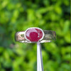 Mens Natural Ruby Stone Ring Real Mens Ruby Ring Genuine Ruby Stone Ring Original Mens Ruby Stone Ring in Sterling Silver Real Yaqoot Stone