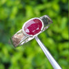 Mens Natural Ruby Stone Ring Real Mens Ruby Ring Genuine Ruby Stone Ring Original Mens Ruby Stone Ring in Sterling Silver Real Yaqoot Stone