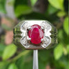 Mens Natural Ruby Stone Ring Original Ruby Stone Ring Real Ruby Stone Ring Mens Genuine Yaqoot Stone Ring Genuine Unheated Ruby Stone Ring