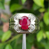 Mens Natural Ruby Stone Ring Original Ruby Stone Ring Real Ruby Stone Ring Mens Genuine Yaqoot Stone Ring Genuine Unheated Ruby Stone Ring