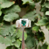 Natural Emerald Stone Ring Original Emerald Stone Ring Original Zamurd Stone Ring Real Emerald Stone Ring for Mens Genuine Emerald Ring 925