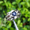 Mens Real Blue Sapphire Ring Original Blue Sapphire Ring Genuine Blue Sapphire Ring Natural Neelam Stone Ring Kashmiri Sapphire Ring in 925