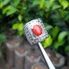 Coral Gemstone Ring Coral Branch Ring Red Coral Ring Men Pink Coral Ring Red Coral Stone For Ring Natural Marjan Stone Ring in 925 Silver