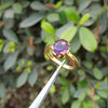 Natural Certified Amethyst Stone Ring For Ladies Real Ba-Quwat Jamri Stone Original Amethyst Ring for Women's in Gold Plated Purple Quartz