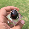 Cabochon Style Original Fire Black Opal Stone Sterling Silver Ring Real Fire Black Opal Stone Ring Genuine Top Quality Opal Fire Black Ring