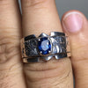 Royal Blue Ceylon Blue Sapphire Stone Sterling Silver Ring Natural Original Royal Blue Ceylon Sapphire Neelam Ring Valentine Gift Sapphire