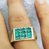 Multi Zambian Emerald Stone Zamurd Stone Sterling Silver 925 Ring Real Natural Original Genuine Zambian Semi Transparent Multi Emerald Ring