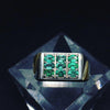 Multi Zambian Emerald Stone Zamurd Stone Sterling Silver 925 Ring Real Natural Original Genuine Zambian Semi Transparent Multi Emerald Ring