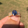 Royal Blue Natural Ceylon Blue Sapphire Stone 18k Gold Ring Royal Blue Color Real Original Ceylon Sapphire Stone 18k Gold Ring Unheated