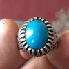 Genuine Neeshapuri Feroza Turquoise Stone Sterling Silver 925 Ring Real Feroza Mens Ring Natural Neeshapuri Feroza Ring Shia Feroza Ring Men