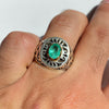 Zambian Natural Emerald Stone Ring Real Emerald Stone Ring Original Genuine Semi Transparent Vivid Green Emerald Stone Ring Zambian Zamurd