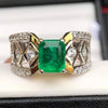 Top Quality AAA Zambian Emerald Stone Sterling Silver 925 Ring Natural Real Genuine Zambian Emerald Zamurd Stone Ring Original Emerald Ring