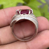 Pigeon Blood Red African Red Ruby Ring Real Ruby Ring Original Untreated Ruby Ring Natural Unheated Ruby Ring Oval Cut Mens Ruby Ring Silver