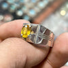 Original Honey Color Ceylon Yellow Sapphire Stone Sterling Silver Ring Real Natural Pukhraj Stone Silver Ring Untreated Yellow Sapphire Ring