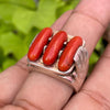 Red Coral Marjan Moonga Stone Silver 925 Ring Real Moonga Stone Ring Natural Coral Red Marjan Stone Ring Shia Ring Islamic Ring Genuine Ring