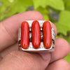 Red Coral Marjan Moonga Stone Silver 925 Ring Real Moonga Stone Ring Natural Coral Red Marjan Stone Ring Shia Ring Islamic Ring Genuine Ring