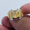 Gold Plated Natural Yellow Ceylon Sapphire Stone Ring Original Yellow Sapphire Pukhraj Stone Sterling Silver Ring Real Ceylon Sapphire Ring