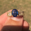 Royal Blue Natural Ceylon Blue Sapphire Stone 18k Gold Ring Royal Blue Color Real Original Ceylon Sapphire Stone 18k Gold Ring Unheated