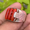 Red Coral Marjan Moonga Stone Silver 925 Ring Real Moonga Stone Ring Natural Coral Red Marjan Stone Ring Shia Ring Islamic Ring Genuine Ring