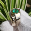 Top Quality Natural Zambian Emerald Stone Ring Real Original Zamurd Stone Ring Genuine Zambian Emerald Silver Ring AAA Zambian Emerald Ring