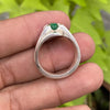 Vivid Green Zambian Emerald Sterling Silver Mens Ring Natural Zambian Emerald Ring Real Emerald Ring Original Emerald Ring A+ Quality Zamurd