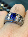 Natural Royal Blue Ceylon Sapphire Sterling Silver Ring Original Ceylon Blue Sapphire Neelam Gemstone Ring Real Ceylon Royal Blue Sapphire