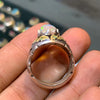 Natural Ethiopian Fire Water Opal Stone Sterling Silver 925 Ring Original Fire Opal Ring Real Water Opal Ring Genuine Ethiopian Opal Ring