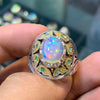 Natural Ethiopian Fire Water Opal Stone Sterling Silver 925 Ring Original Fire Opal Ring Real Water Opal Ring Genuine Ethiopian Opal Ring