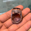 Pigeon Blood Red Yemeni Aqeeq Akik Haqeeq Stone SilverRing Natural Yamani Aqeeq Ring Real Original Genuine Yamani Akik Stone Ring Blood Red