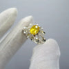 Natural Ceylon Yellow Sapphire Pukhraj Stone Sterling Silver Ring Original Ceylon Yellow Sapphire Ring Real Sapphire Ring Mens Sapphire Ring