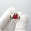 Pigeon Blood Red African Ruby Ring Natural Ruby Mens Ring Original Red Ruby Ring Genuine Ruby Yaqoot Ring Real Yaqoot Stone Silver Ring