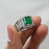 Original Indian Emerald Zamurd Stone Sterling Silver 925 Ring Real Zamurd Stone Ring Natural Emerald Stone Ring Fine Quality Emerald Ring