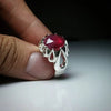 African Natural Red Ruby Stone Sterling Silver Handmade Ring Shia Ring Muharram Real Original African Ruby Ring Genuine Ruby Mens Ring