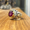 Original Pigeon Blood Red African Ruby Ring Real Ruby Ring Ruby Fashion Ring Men