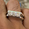 1 Ct Natural Diamond Sterling Silver 925 Unisex Ring Real Original Diamond Ring