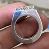 1 Ct Natural Diamond Sterling Silver 925 Unisex Ring Real Original Diamond Ring