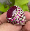 Natural African Ruby Ring African Ruby Stone Ring Genuine African Ruby Ring Mens