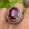 Natural African Ruby Ring African Ruby Stone Ring Genuine African Ruby Ring Mens