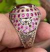 Natural African Ruby Ring African Ruby Stone Ring Genuine African Ruby Ring Mens