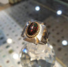 Fire Black Opal Silver Ring Black Fire Opal Mens Ring Real Black Opal Fire Ring