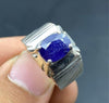 Deep Blue African Blue Sapphire Stone Silver Ring Real Original Sapphire Ring