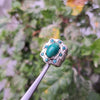 Natural Old Green Sabza Feroza Turquoise Silver Ring Green Sabza Feroza Ring 925