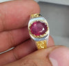 Original African Ruby Stone Ring African Yaqoot Real Natural Ruby Silver Ring