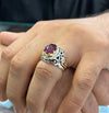 Original Pigeon Blood Red African Ruby Ring Real Ruby Ring Ruby Fashion Ring Men