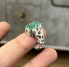 Natural Zambian Emerald Zamurd Stone Ring Real Zambian Emerald Ring Silver 925